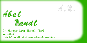 abel mandl business card
